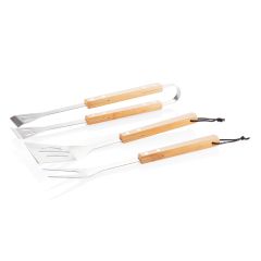 3 pcs bamboo BBQ set