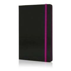 Deluxe hardcover A5 notebook with coloured side