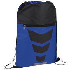 Courtside zippered pocket drawstring backpack