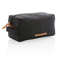 Canvas toiletry bag PVC free