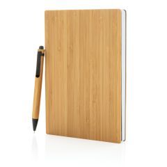 A5 Bamboo notebook & pen set