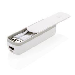 2200 mAh powerbank with integrated cable storage