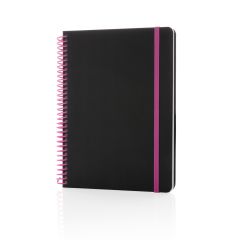 Deluxe A5 notebook with spiral ring