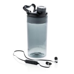 Leakproof bottle with wireless earbuds